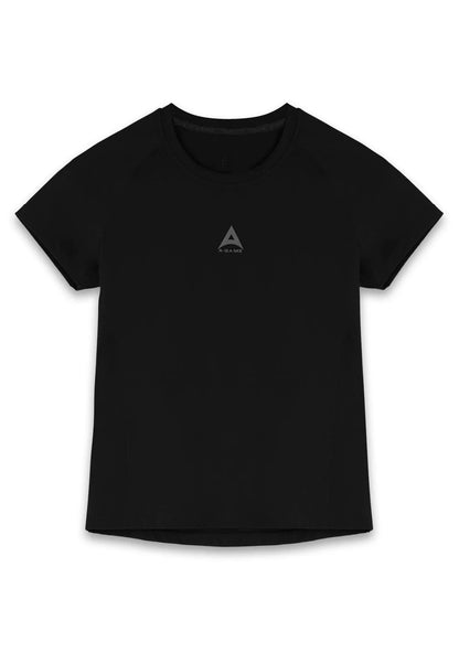 WOMENS A-GAME SHORT SLEEVE TRAINING T-SHIRT - BLACK
