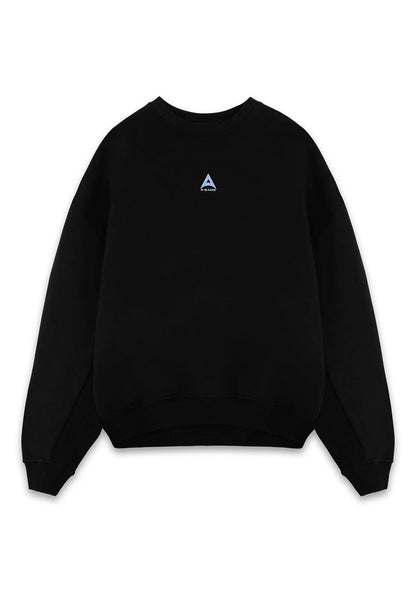 WOMENS ICON A-GAME LOGO GRAPHIC SWEATSHIRT - BLACK