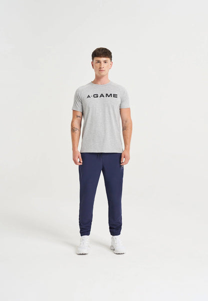 MENS BRING YOUR A-GAME GRAPHIC LOGO T-SHIRT - GREY MARL